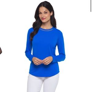 New In Original Packaging Ibkul Long Sleeve Crew Neck with Mesh, size S